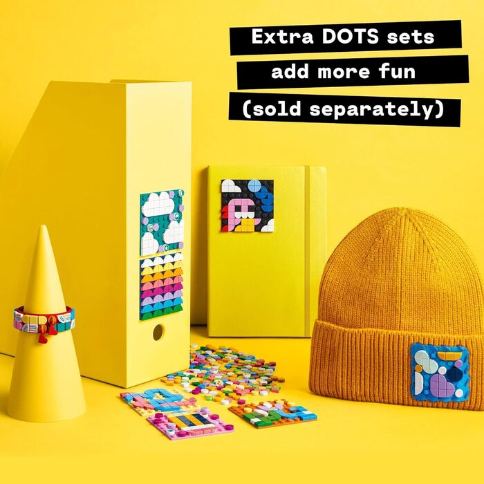 Набір LEGO DOTS Клейкі пластирі Megapack 41957 Arts and Crafts 5-в-1 для створення мозаїки, наклейки-пластирі своїми руками, ідея подарунка для творчих дітей, створіть індивідуальні дизайни для зошитів