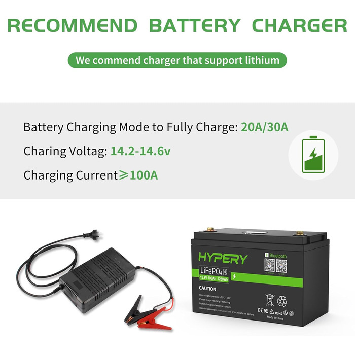 Розумний акумулятор 12V 100Ah LiFePO4 з Bluetooth, світлодіодним дисплеєм, вимикачем запуску та BMS, ідеальний літієвий акумулятор для автофургонів, гольф-карів, човнів та домашніх накопичувачів енергії. Розумний 12V 100AH Bluetooth