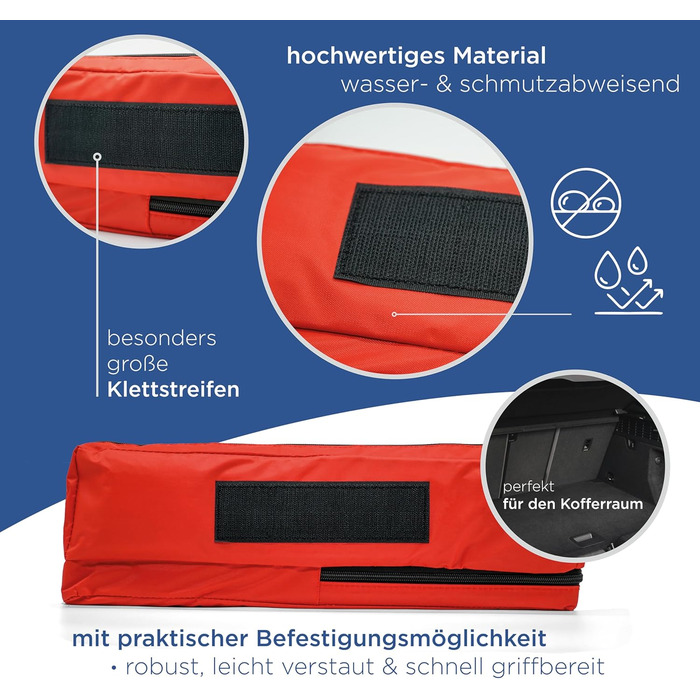 Автомобільна аптечка, включаючи аптечку автомобільну 2024 (червоний), 2024 tv geprft, inklusive Warndreieck und Warnwesten Auto -