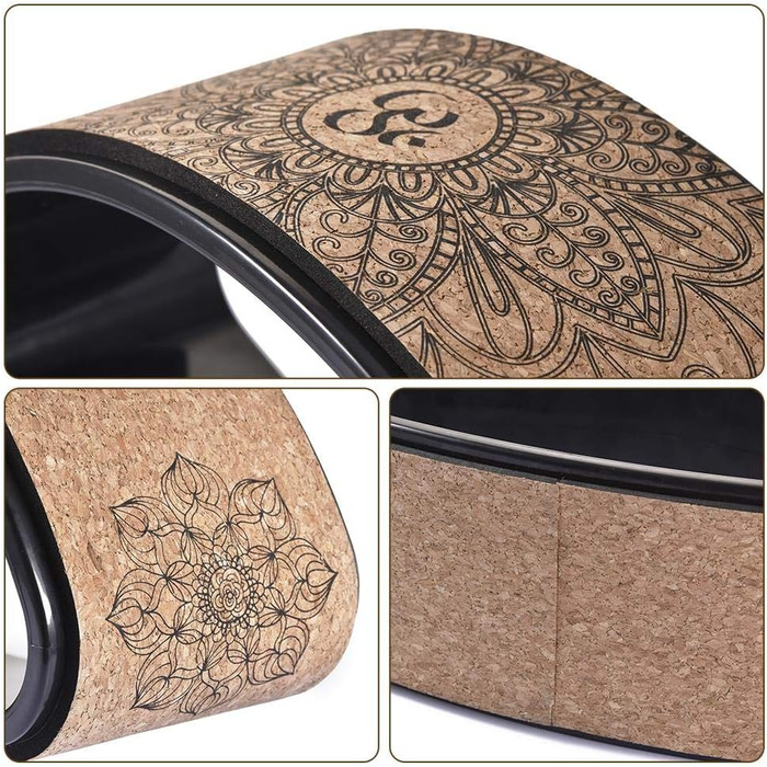 Колесо для йоги Windyday Natural Stretch Roller - нековзне, гнучке, витримує навантаження до 200 кг (еліпс)