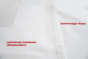 Дамаська скатертина texpot 130 x 250 см білий атласний край прати при 95C 100 бавовна