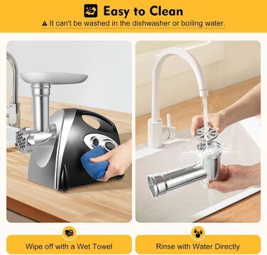 М'ясорубка 800 Вт Електрична м'ясорубка З 3 ріжучими пластинами Ковбасна машина М'ясорубка з нержавіючої сталі М'ясорубка для фарш