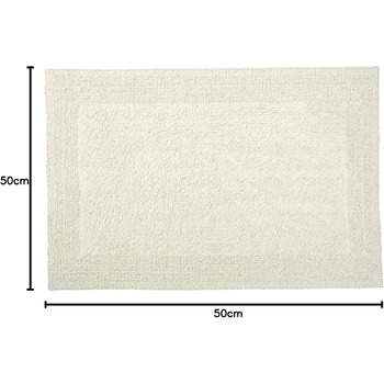 Килимок для ванної Kleine Wolke Cotone, 50 x 50 см без вирізу, натуральний колір, 50 x 50 см (прямокутний)