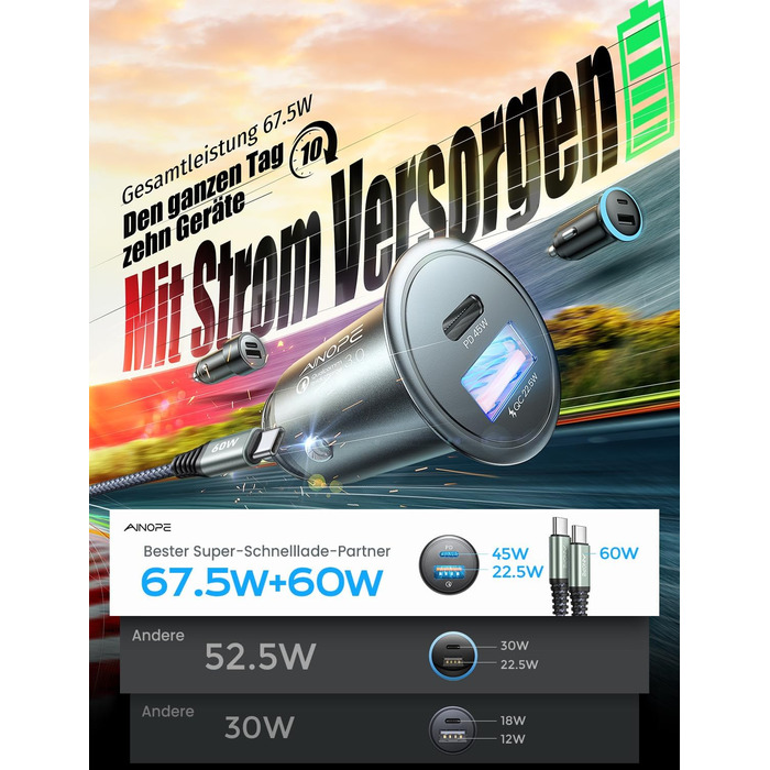 Вт прикурювач USB C автомобільний зарядний пристрій QC3.0 PD45W швидкий металевий автомобільний зарядний пристрій USB C адаптер ав