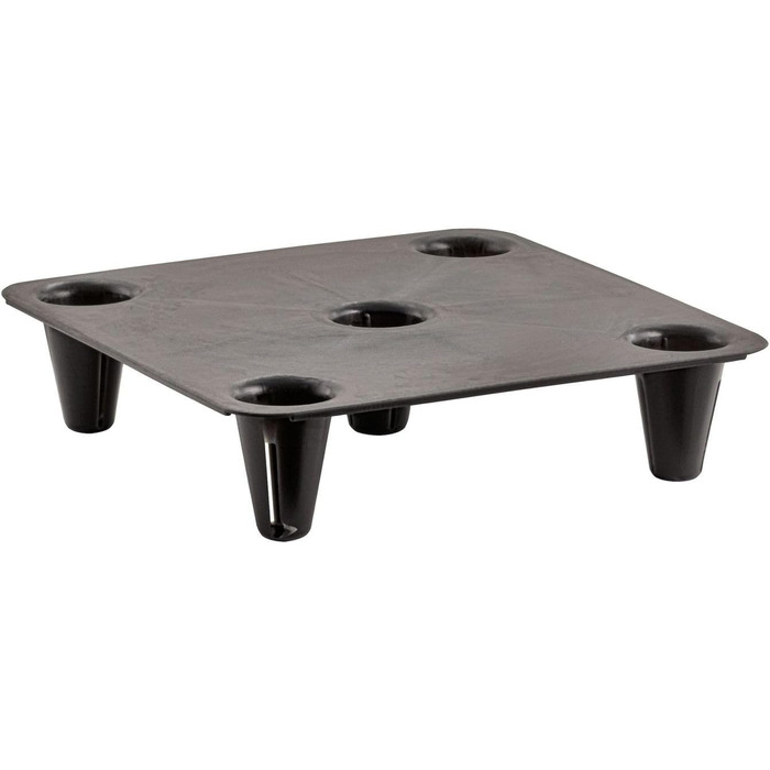 Кашпо BURI XL 48x48 см, великий квітковий горщик Горщик для рослин з резервуаром для води та блюдцем 30-літровий квітковий горщик для використання в приміщенні та на вулиці, антрацитового кольору УФ-стійкий, морозостійкий, надзвичайно міцний, антрацитовий