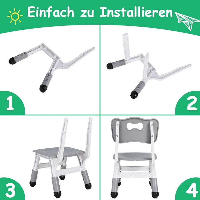 Дитячий стілець пластиковий, дитячий стілець для письмового столу регульований по висоті, дитячі стільці зі спинкою до 100 кг, дит