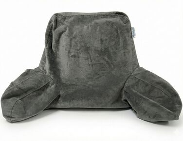 Змінний чохол для подушки для читання ComfortSpa для спинки 19 дюймів, поліестеровий велюр, можна прати в пральній машині та сушити в сушильній машині, сірий