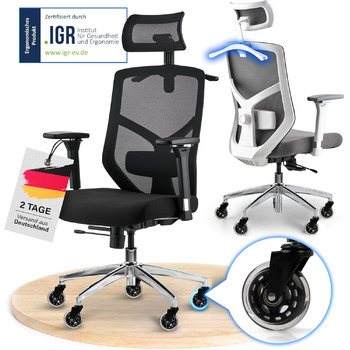 Ергономічне офісне крісло ПЕРЕМОЖЕЦЬ ТЕСТУ Коліщатка, що не подряпаються, повітропроникне Ергономічне робоче крісло Офісне крісло, вантажопідйомність 150 кг Комп&39ютерне крісло Обертове крісло Ергономічне офісне крісло, чорне