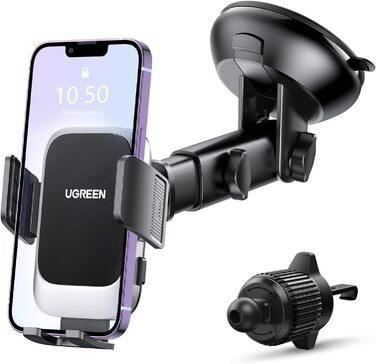 Тримач для мобільних телефонів автомобільний 2 в 1 Автомобільний тримач для мобільних телефонів з вентиляцією та присоскою Автомоб