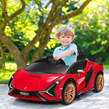 Дитячий електромобіль COSTWAY 12V Lamborghini з пультом дистанційного керування 2.4G, дитячий автомобіль 3-5 км/год з MP3, радіо,