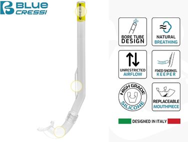 Комбо Cressi Tinetto Mini Island, один розмір, прозорий/чорний