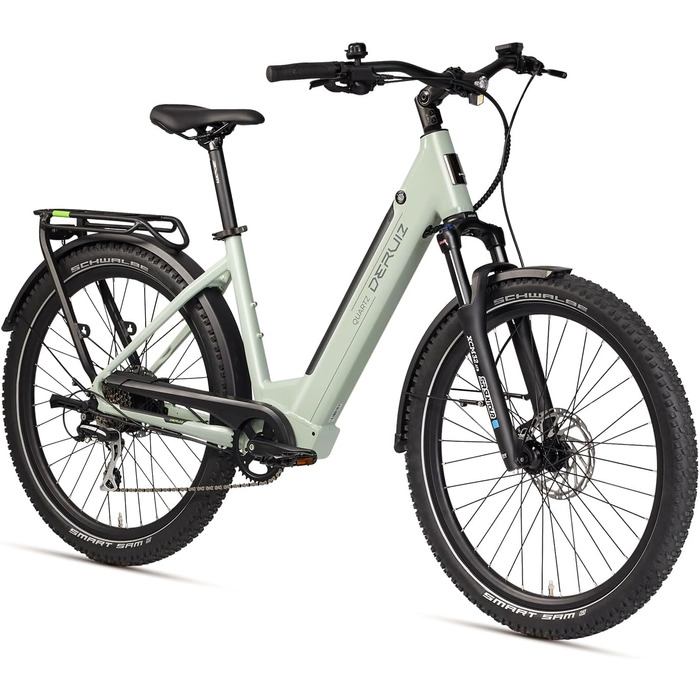 Електровелосипед DERUIZ Quartz SUV 27,5 дюймів з акумулятором 644 Втгод, двигуном 250 Вт 55 Нм, гідравлічними гальмами, 8-швидкісним перемикачем швидкостей, розміром рами 46 см, електричний велосипед для бездоріжжя та міста для чоловіків та жінок, максима