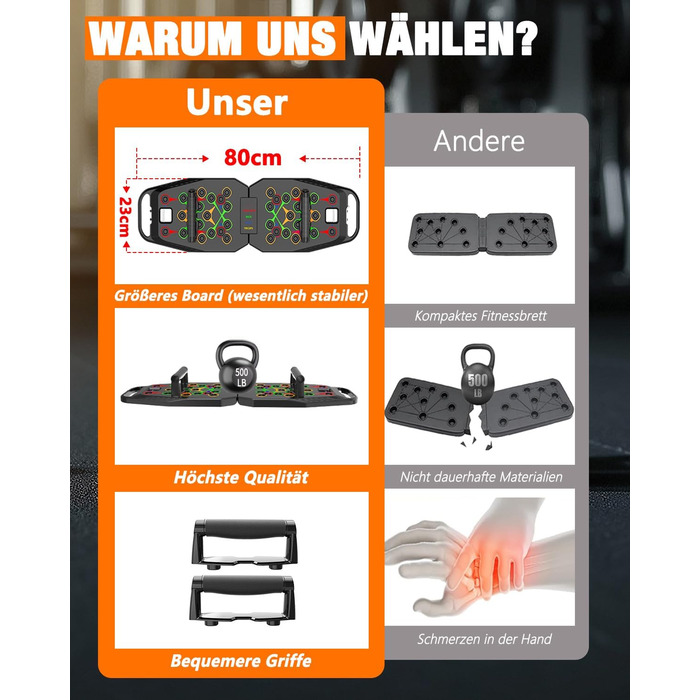 Дошка для віджимань 20-в-1, чорна, складна багатофункціональна дошка для домашнього тренування, портативна рама для віджимань, регульована дошка для віджимань, чорна, так, для чоловіків