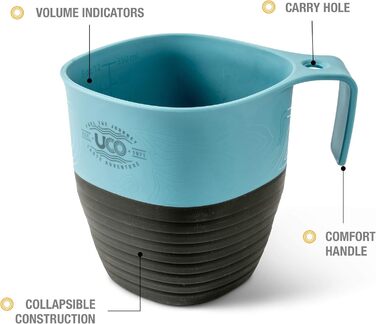 Складаний стаканчик UCO-640316 Різнокольоровий Один розмір Класичний синій