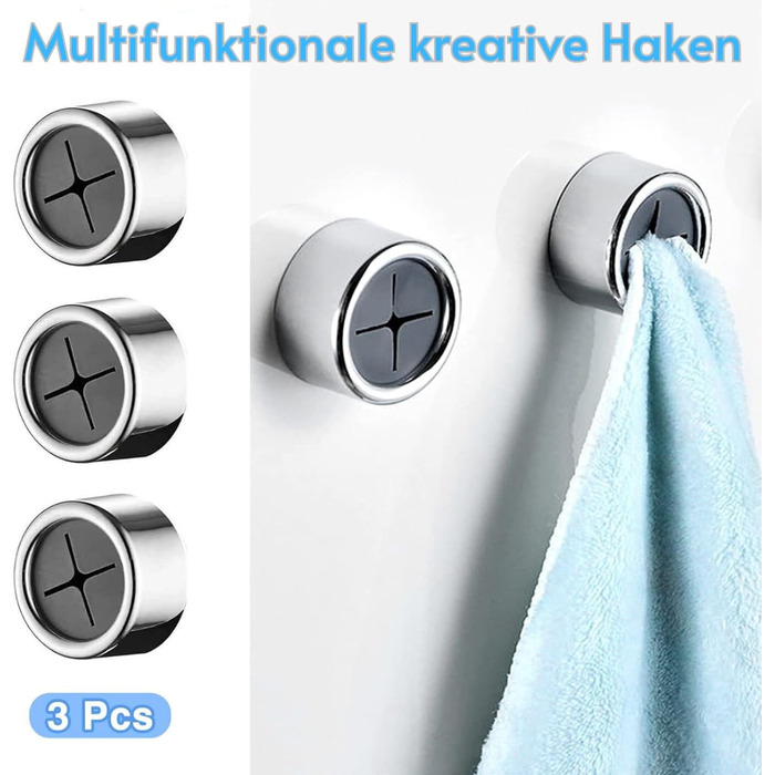 Тримач для чайних рушників Coolon, 3 шт. и Самоклеючий тримач для рушників, сильна в'язкість ABS Гачок для рушників Круглий затиск