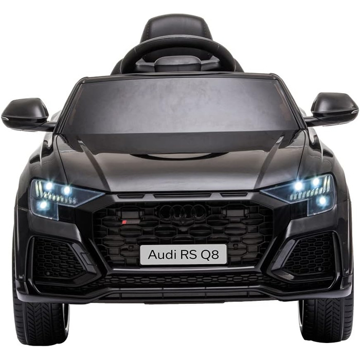 Дитячий автомобіль - Електромобіль Audi RS Q8 - ліцензійний - акумулятор 12V7A та 2 двигуни - 2.4Ghz MP3 шкіра Єва (чорний)