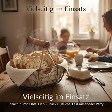 Дротяний кошик для яєць Gatuida для колекціонування Ретро металевий кошик для врожаю, дротяний кошик для зберігання, кухонний органайзер для яєць, фруктів, хліба для дому та вечірки