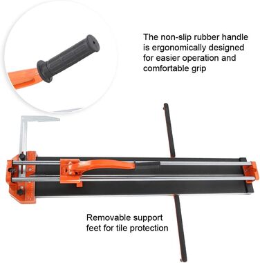 Плиткоріз, Професійний ручний інфрачервоний інструмент для різання каменю, довжина 1000 мм, Плиткоріз для керамічної плитки з кульковими підшипниками для важких умов експлуатації, Ергономічний