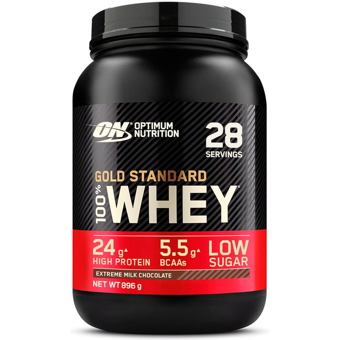 Протеїновий порошок Optimum Nutrition Gold Standard 100, смак надзвичайно молочного шоколаду, 896 г, 28 порцій