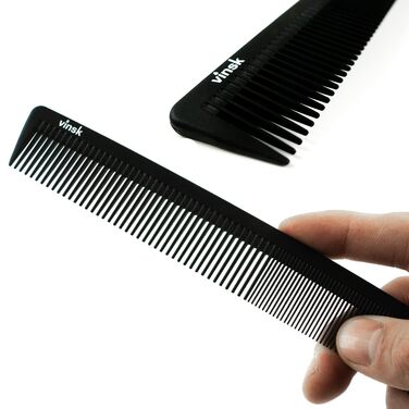 Чоловічий гребінець для бороди та волосся Vinsk Carbon Comb, антистатичний