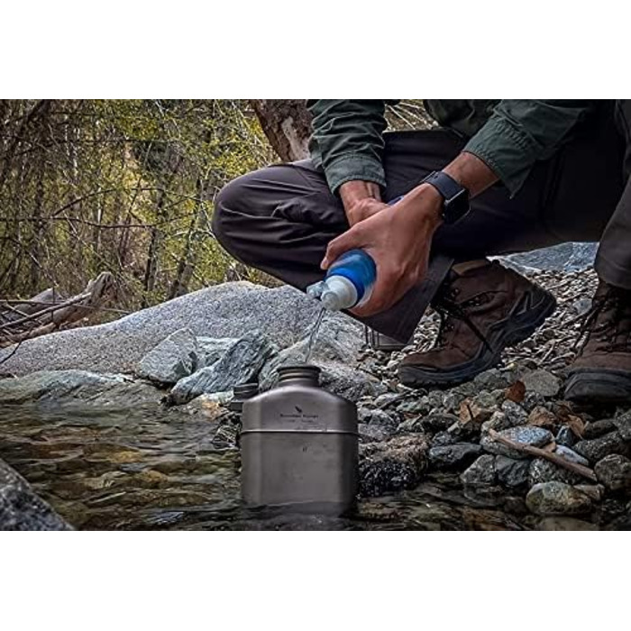 Титанова їдальня Кемпінговий посуд Кружка Військова пляшка для води Набір чашок для їдальні на відкритому повітрі Надлегкий набір