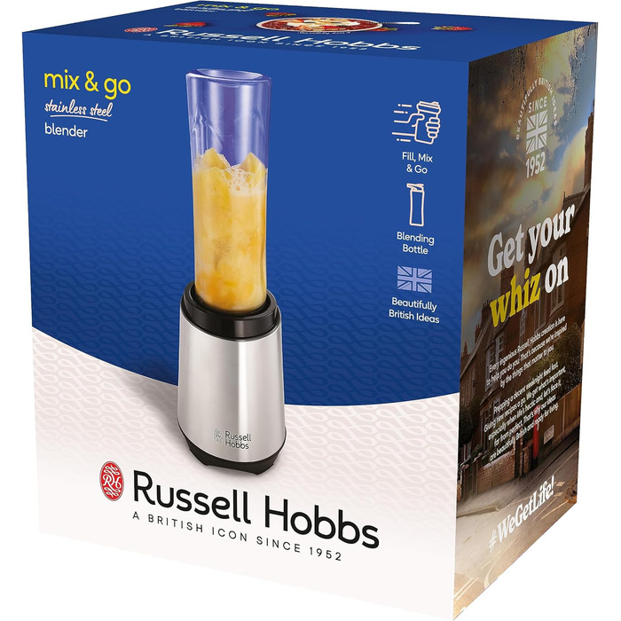 Блендер Russell Hobbs - блендер та блендер для приготування смузі з собою двигун 23 500 об/хв, вкл. 1 глечик для блендера 600 мл (