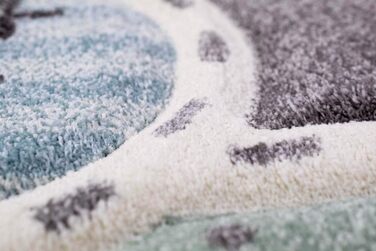 Килим дитяча кімната дитячий килим вуличний килим автомобільний синій зелений розмір 160 см круглий