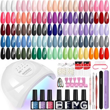 Набір гель-лаків Phoenixy з лампою 48W (36+4 шт.)