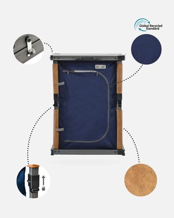 Портативний кухонний модуль Nancy, максимальне навантаження 30 кг, ідеально підходить для кемпінгу та фестивалів