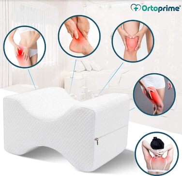 Ортопедична подушка для колін та ніг OrtoPrime - Подушка для колін для тих, хто спить на боці - Подушка для колін знімає тиск, зменшує напругу та виправляє поставу спини - Піна з ефектом пам&39яті