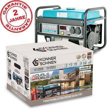 Двопаливний генератор Knner&Shnen KS 2900G (бензин/газ), 2900 Вт