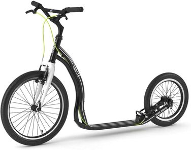 Самокат Yedoo Rodstr з педалями - до 150 кг, самокат з пневматичними шинами 20/16 - самокат для дорослих з алюмінієвого сплаву з р