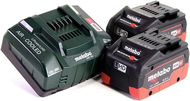 Акумуляторна пила Metabo SSE 18 LTX BL (602267810) 18В 2 шт. LiHD зарядний пристрій ASC 145 пластиковий кейс, тип акумуляторної ба