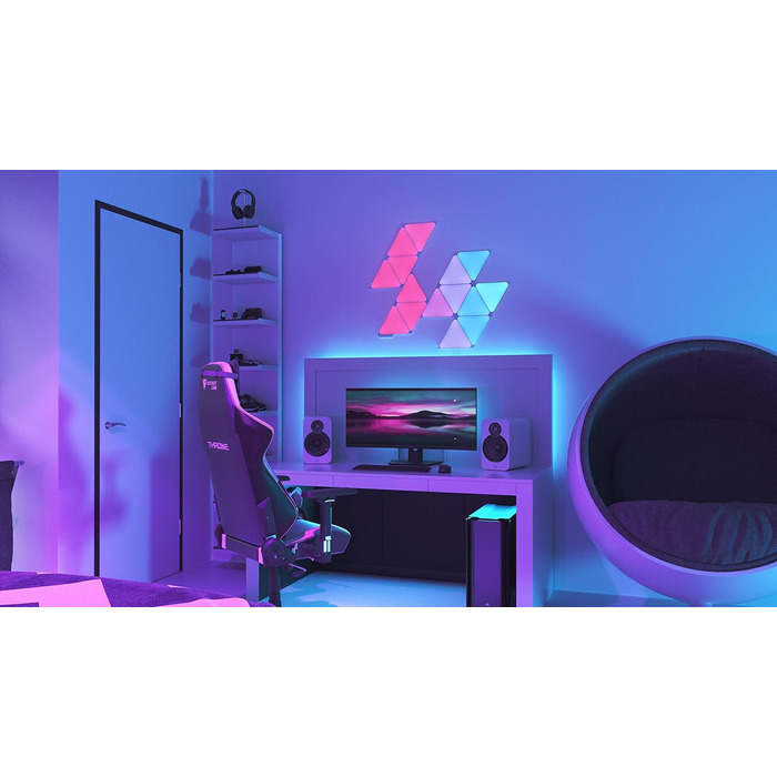 15 Smart Triangular LED Panels RGBW - Modular WiFi 16 Million Colours Wall Light Indoor, Music & Screen Sync, Works with Alexa Google Apple, 15 Smart Triangular LED Panels RGBW - Modular WiFi 16 Million Colours Wall Light Indoor, Music & Screen Sync, Work