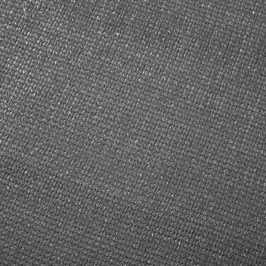 Всепогодна ширма для балкону, садова ширма для забезпечення конфіденційності, садова перегородка, ширма для тераси, вітрозахисна, брезент з люверсами для балконних поручнів, ширма для огорожі, обрамлення балкону - біло-сіра в смужку, 75 см сірого кольору 