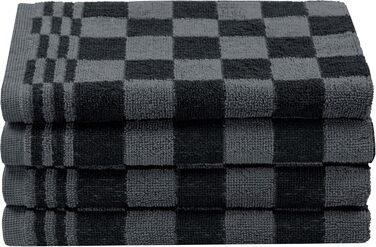 Набір з 4 бавовняних кухонних рушників розміром 50x50 см - добре поглинають вологу та зносостійкі - можна прати при температурі до