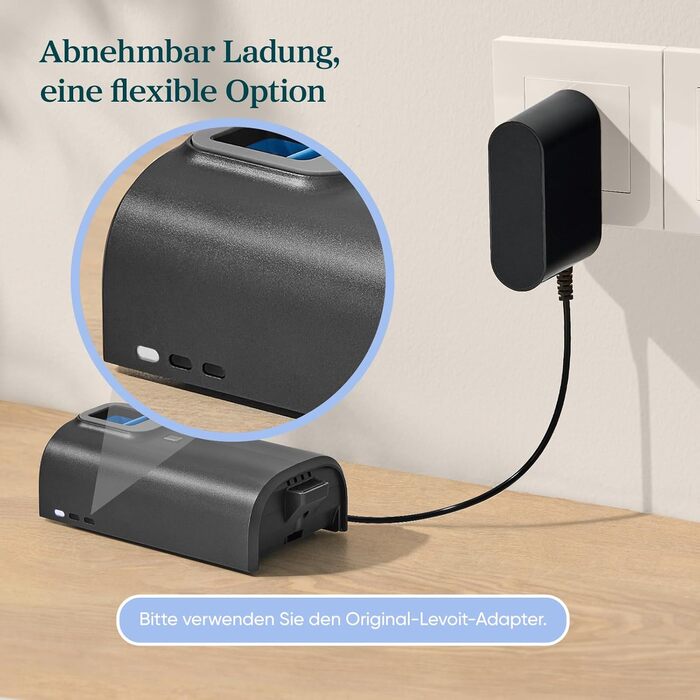 Акумуляторний пилосос Levoit LVAC 200 MAX, до 100 м, Anti Tangle, HEPA-фільтр 99,99, чорний