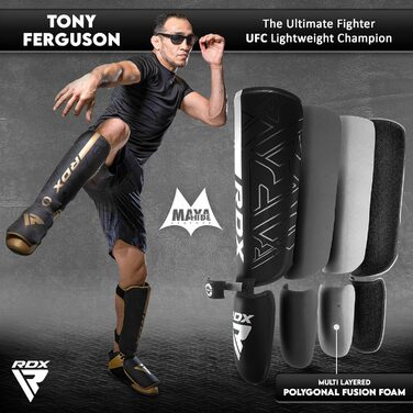 Щитки для гомілок RDX для кікбоксингу, бойових мистецтв, тренувань з муай-тай, шкіряні щитки для гомілок Maya Hide для тайського боксу, захисні накладки для спарингу, боксу, крав-мага, MMA, карате, тхеквондо (багаторазові), білі, XL