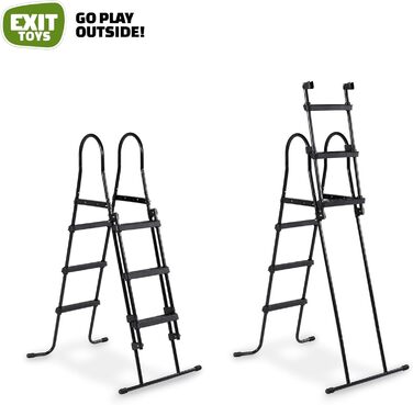 Кам&39яний басейн EXIT Toys - 540x250x100 см - Великий прямокутний каркасний басейн з картриджним фільтром та насосом - Надзвичайно глибокий басейн - Міцна рама - У комплекті драбина для басейну - Унікальний дизайн - Сірий