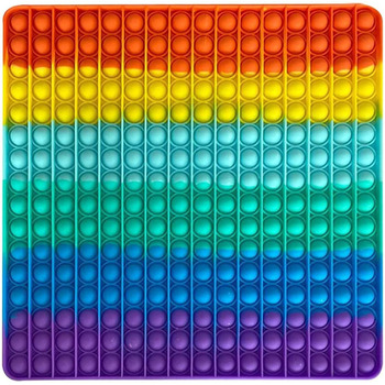 Антистрес іграшка для дорослих Діти Anti Stress Pop Large Figetttoys Fidget Toy Set Figet Bubble Push pop XXL Rainbow Square 30 см