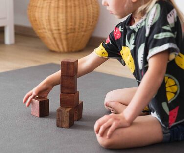 Протиковзкий килимок для повзання Килимки Oeko-Tex Грати в Mat Baby Розмір 120х120см (120х120 см (1 упаковка), слива)