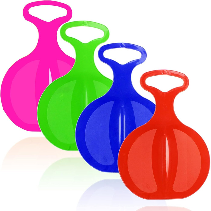 Дитячий килимок для катання на санках LILENO SPORTS (комплект з ) - Пластиковий ковзний диск для всієї родини - Снігові санки для незабутніх зимових днів - Також підходить для дорослих, рожевий