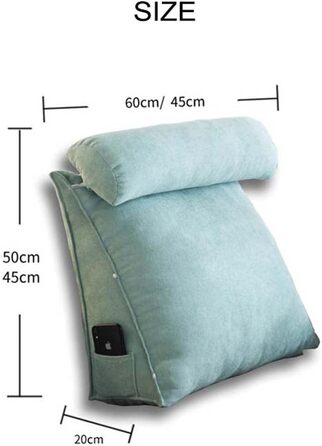 Клиноподібна подушка для читання з регульованою підтримкою шиї та спини, подушка для спинки дивана, ліжка, узголів&39я, подушка для підтримки попереку (сіра)