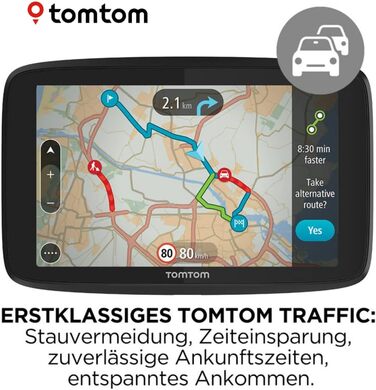Навігаційний пристрій TomTom GO Essential (6 дюймів, уникнення заторів завдяки TomTom Traffic, оновлення карт Європи, дзвінки в режимі hands-free, оновлення через Wi-Fi) 6 дюймів Новий