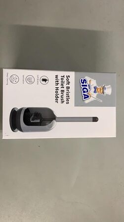 Щітка для туалету з тримачем,Щітка для туалету з м'якою щетиною, сіра та чорна, сіра,чорна