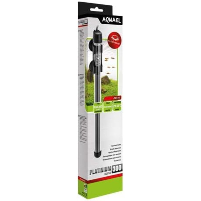 Скляний обігрівач AQUAEL 121221 PLATINIUM HEATER 300 Вт, 300 г, чорний