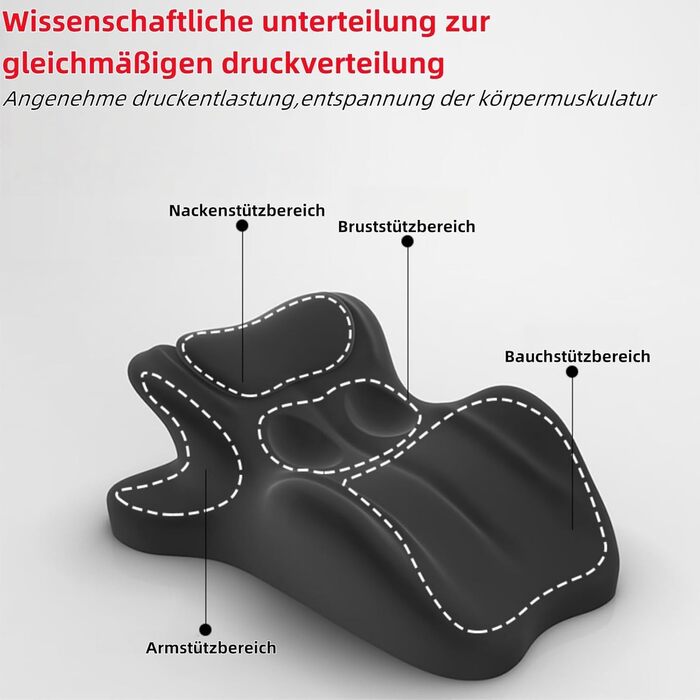 Подушка для пар, подушка Sweet Spot, кут нахилу 27 для ідеального положення, ергономічна підтримка постави для хребта та багатофункціональна подушка для ліжка, ідеально підходить для сидіння та лежання (чорна)