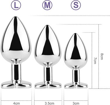 Набір анальних плагів Tpubmity, світло-фіолетовий