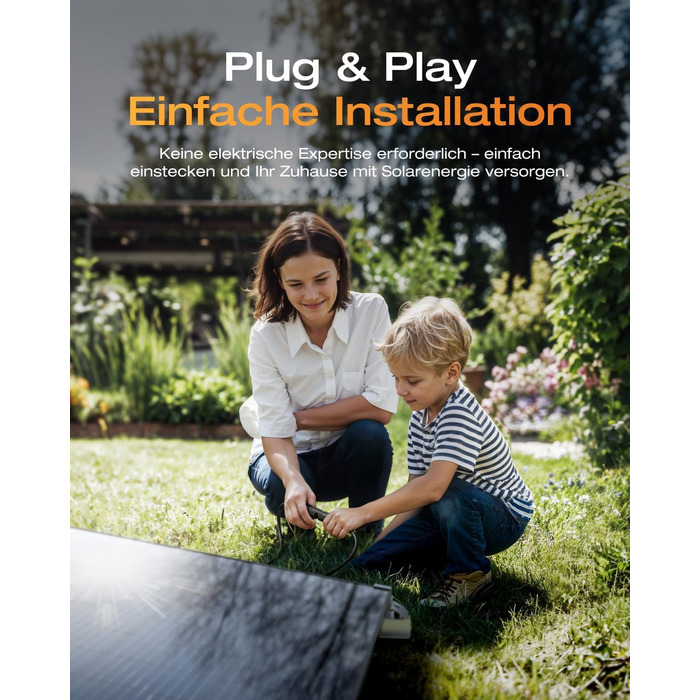 Балконна електростанція Solarway 1000 Вт / 800 Вт у комплекті з штекерним підключенням - Найновіший інвертор EcoFlow Stream 800 Вт - Повний комплект сонячної системи - Двосторонні чорні сонячні панелі 500 Вт, EcoFlow та аксесуари