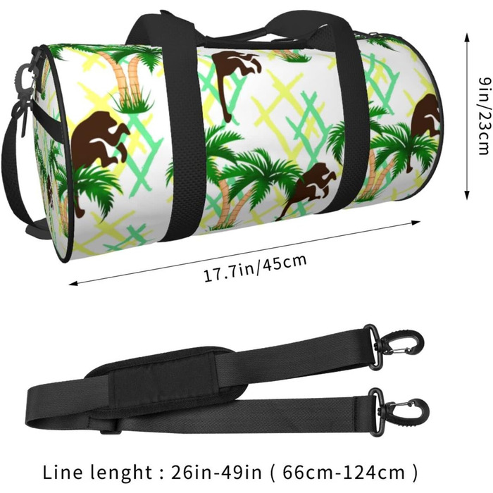 Сумка-дорожня жіноча, складана, велика, з малюнком пальм та мавп, для ночівлі, сумка на плече, спортивна сумка